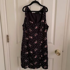 Black Floral Print Forever 21 Dress Small